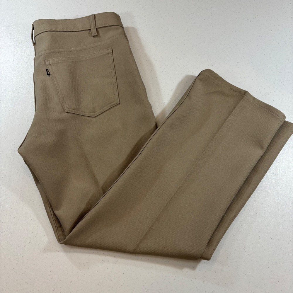 VTG Levis 517 Sta-Prest Bootcut Trousers Beige Dacron Polyester 36x29 Guatemala
